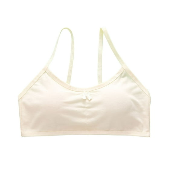 SHTXOZHI Girls Bras Cotton Training Bras Spaghetti Strap Yoga Sports Bras Padded Cami Tops