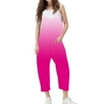 thumbnail image 1 of SHTXOZHI Girls Jumpsuit Sleeveless V Neck Loose Pants Rompers Spaghetti Strap Summer Overalls with Pocket, 1 of 6