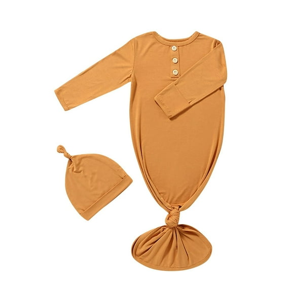 SHTXOZHI Infant Baby Boy Girl Romper Newborn Long Sleeve Crewneck Button Jumpsuit with Hat