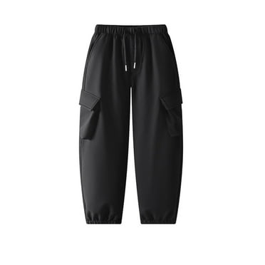 SHTXOZHI Jogger Pants for Girls Boys Elastic Waist Cargo Pants Kids Casual Sweatpants 7-14 Years