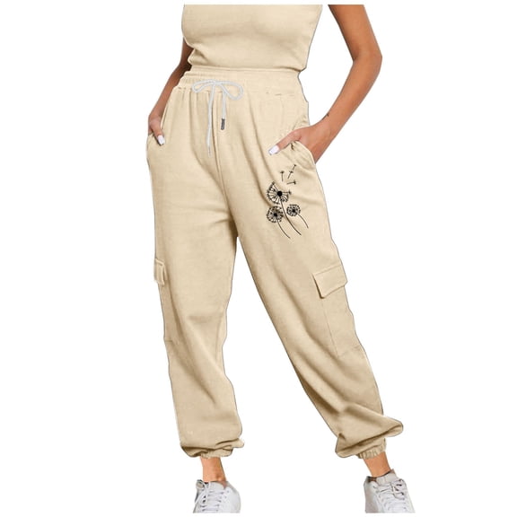SHTXOZHI Jogger Pants for Women High Waist Wide Leg Cargo Pants Athletic Sweatpants with Pockets