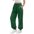 thumbnail image 1 of SHTXOZHI Jogger Sweatpants for Women Workout Athletic Jogger Pants Elastic Waist Drawstring Running Pant, 1 of 8