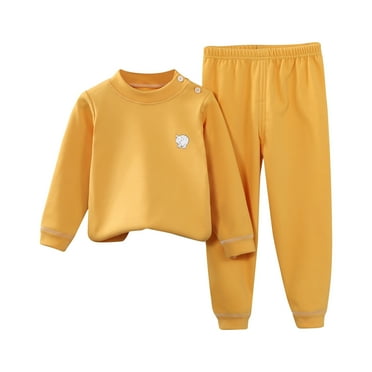 SHTXOZHI Kids 2 Piece Base Layer Outfits Boy Girl Thermal Underwear Set Toddler Fall Winter Clothes