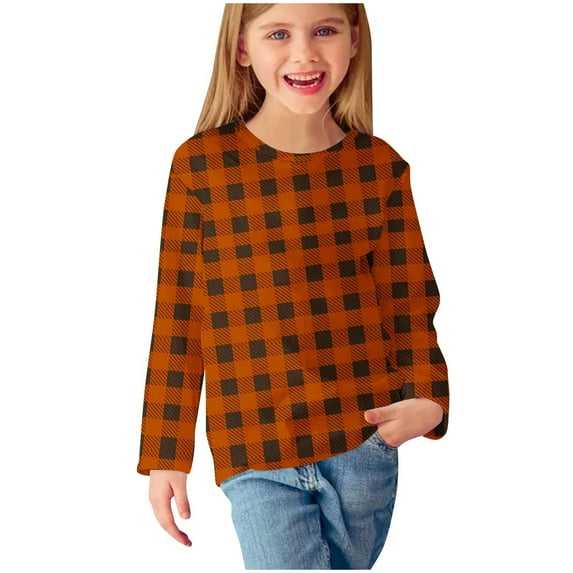 SHTXOZHI Kids Boys Girls Long Sleeve Fall Shirts Color Block Casual Crewneck Tee Tops 3-14 Years