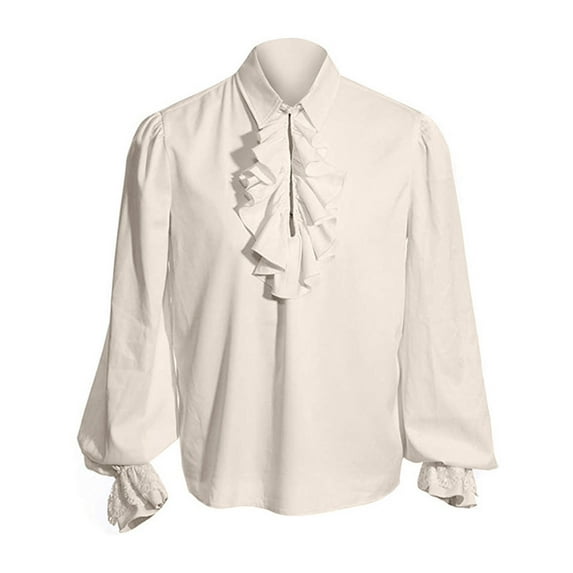 SHTXOZHI Kids Boys Girls Vintage Shirts Long Sleeve Collared Solid Color Ruffle Party Tops