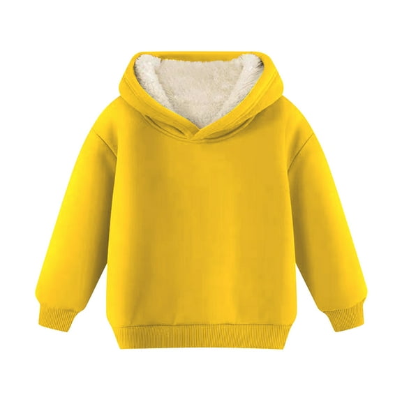 SHTXOZHI Kids Boys Girls Winter Hoodies Long Sleeve Fleece Lined Thermal Warm Pullover Sweatshirts