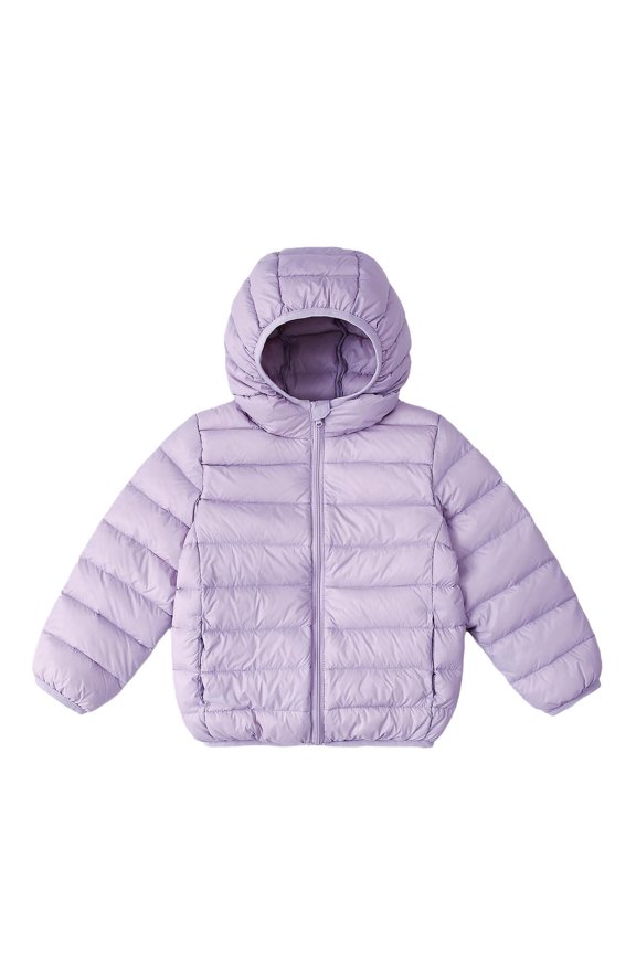 Kids Boys Warm Down Jackets Toddler Girls Packable Hooded Puffer Coat Winter Outerwear