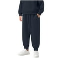 thumbnail image 1 of SHTXOZHI Kids Fleece Lined Sweatpants Toddler Boys Girls Elastic Waist Athletic Jogger Pants 3-13Y, 1 of 8