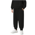 thumbnail image 1 of SHTXOZHI Kids Fleece Lined Sweatpants Toddler Boys Girls Elastic Waist Athletic Jogger Pants 3-13Y, 1 of 8