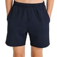 thumbnail image 1 of SHTXOZHI Kids Shorts Solid Color Elastic Waisted Shorts Wide Leg Casual Outdoor Athletic Boys Shorts Size 5-15 Years, 1 of 6