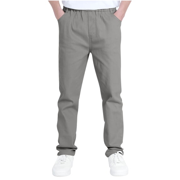 SHTXOZHI Kids Sweatpants Boys Girls Elastic Waist Outdoor Hiking Trousers with Pockets 6-14 Years
