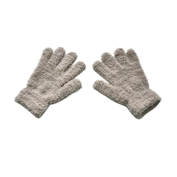 SHTXOZHI Kids Winter Mittens Girl Boy Fleece Warm Gloves Cold Weather Sherpa Gloves for Unisex 5-11 Years