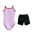 thumbnail image 1 of SHTXOZHI Leotards for Girls Sleeveless Dance Outfit with Matching Shorts Kids 2 Piece Sets 3-16 Years, 1 of 3