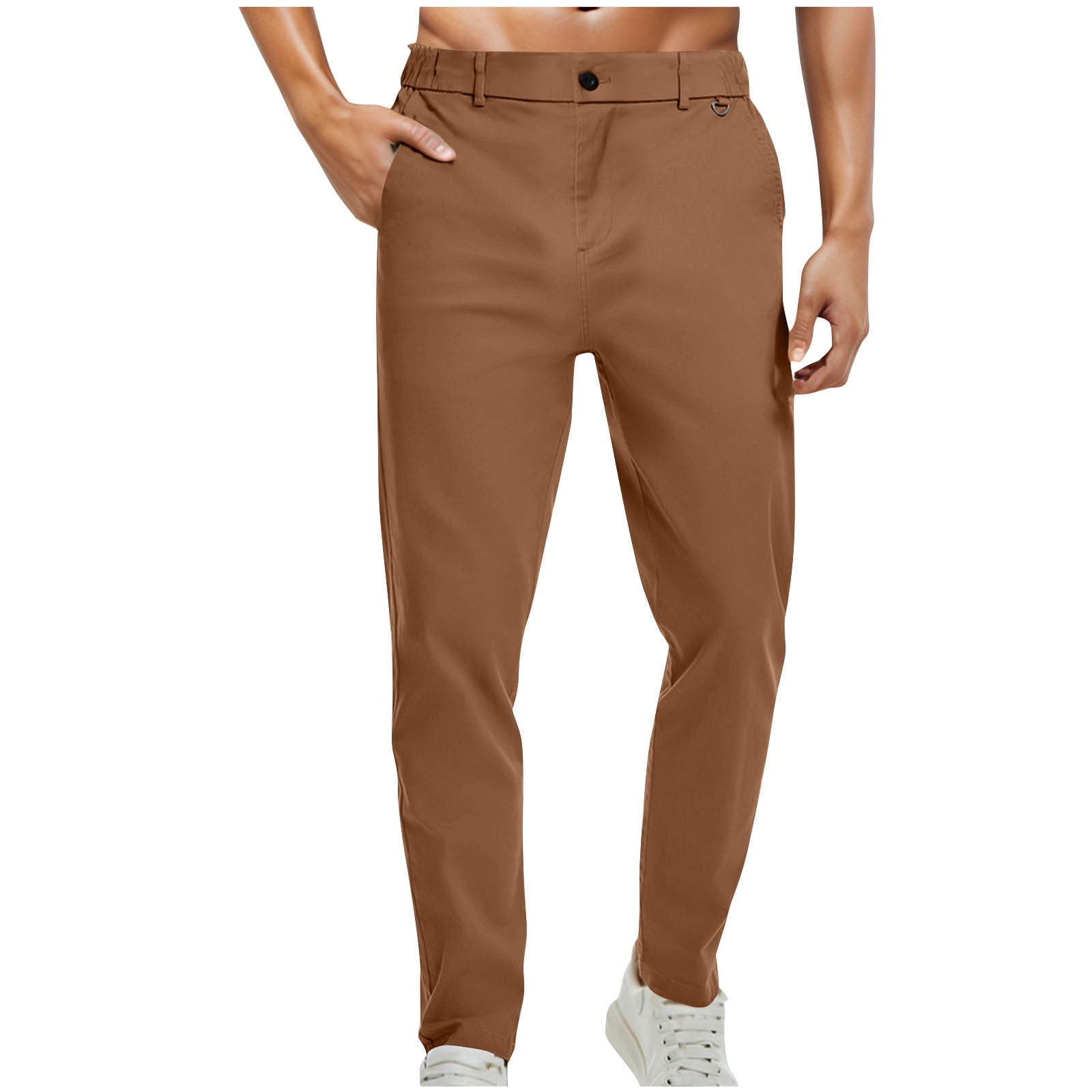 SHTXOZHI Men Flat Front Dress Pants Casual Business Work Suit Pants ...