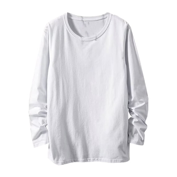 SHTXOZHI Men Pullover Sweatshirts Long Sleeve Solid Color Crewneck Shirts Fall Casual Tops