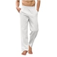 thumbnail image 1 of SHTXOZHI Men Workout Yoga Pants Elastic Waisted Wide Leg Workout Athletic Trousers with Pockets, 1 of 7