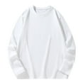 thumbnail image 1 of SHTXOZHI Men's Basic T-Shirts Long Sleeve Crewneck Undershirts Solid Color Basic Tee Tops, 1 of 7