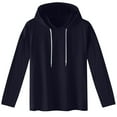 thumbnail image 1 of SHTXOZHI Men's Casual Pullover Hoodies Long Sleeve Drawstring Solid Color Fall Sweatshirt, 1 of 6
