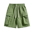 thumbnail image 1 of SHTXOZHI Men's Elastic Waist Drawstring Cargo Shorts Summer Athletic Workout Gym Jogger Shorts with Pockets, 1 of 2