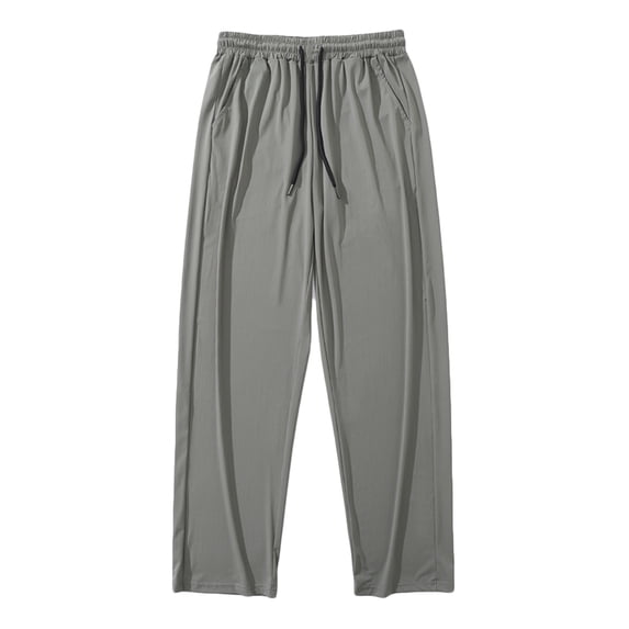 SHTXOZHI Men's Elastic Waist Sweatpant Pants with Pockets Drawstring Solid Color Lounge Pants