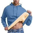thumbnail image 1 of SHTXOZHI Men's Fleece Lined Hoodie Long Sleeve Thick Winter Warm Athletic Hooded Sweatshirt, 1 of 7
