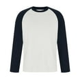 thumbnail image 1 of SHTXOZHI Men's Long Sleeve T-Shirts Color Block Crewneck Casual Athletic Tees Pajama Tops, 1 of 4