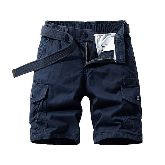 SHTXOZHI Men's Multi Pockets Cargo Shorts Summer Hiking Outdoor Shorts Casual Loose Beach Shorts