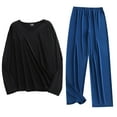 thumbnail image 1 of SHTXOZHI Men's Pajamas Set Sleepwear Pjs Long Sleeve Tops Pants Soft 2 Piece Loungewear, 1 of 3
