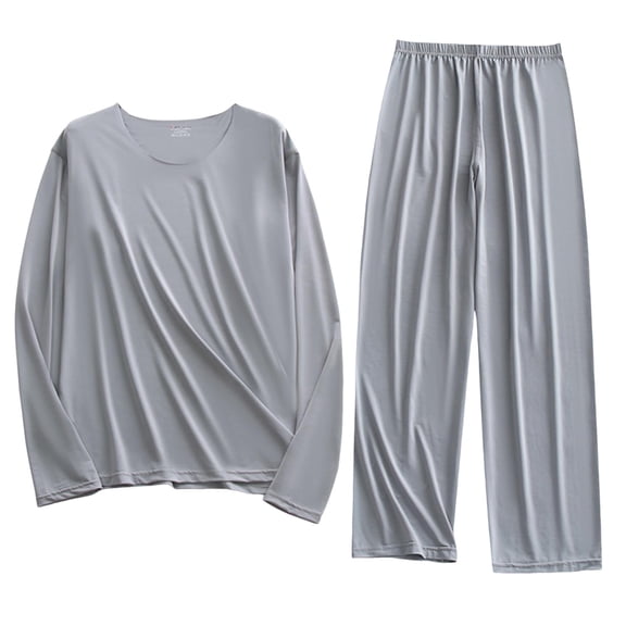 SHTXOZHI Men's Pajamas Set Sleepwear Pjs Long Sleeve Tops Pants Soft 2 Piece Loungewear