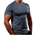 thumbnail image 1 of SHTXOZHI Men's Shirts Short Sleeve Crewneck Athletic Workout T-Shirt Active Gym Running Tops, 1 of 5