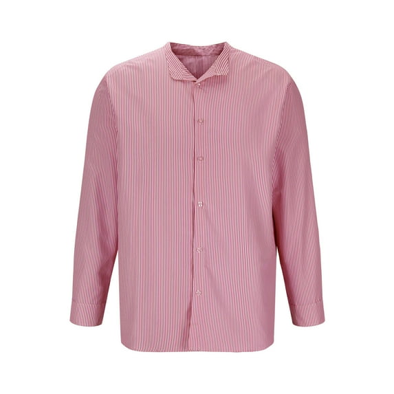 SHTXOZHI Men's Striped Button Down Shirt Long Sleeve Color Block Casual Business Shirts