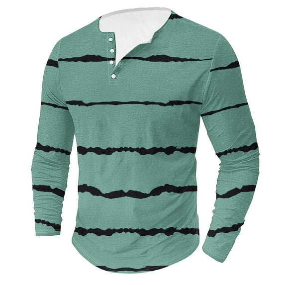 SHTXOZHI Men's Striped Color Block Shirts Long Sleeve Crewneck Fashion Shirt Casual Pullover Tops
