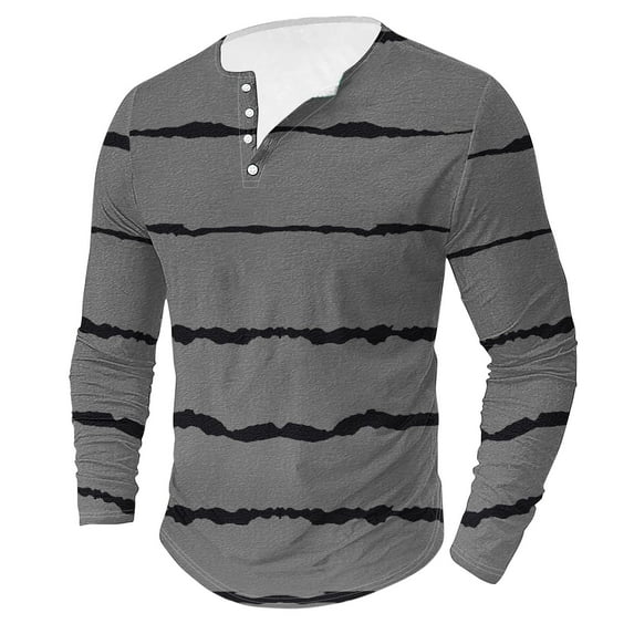 SHTXOZHI Men's Striped Color Block Shirts Long Sleeve Crewneck Fashion Shirt Casual Pullover Tops