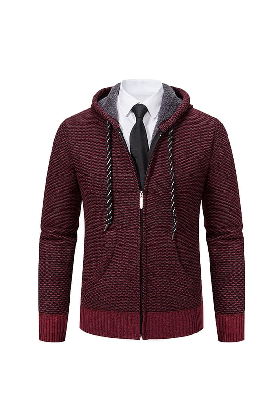 Men's Zip Up Hoodie Jackets Long Sleeve Drawstring Coat Fall Casual Outerwear with Pockets
