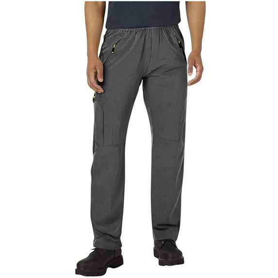 SHTXOZHI Mens Athletic Pants with Zipper Pockets Lightweight Quick Dry Workout Hiking Gym Pants
