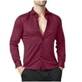 thumbnail image 1 of SHTXOZHI Mens Dress Shirts Button Down Long Sleeve Shirts Work Business Wrinkle Free Shirts, 1 of 4