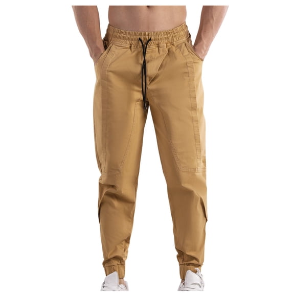 SHTXOZHI Mens Elastic Waisted Jogger Pants Casual Cargo Pants with Pockets Workout Running Sweatpants