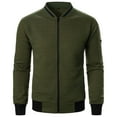 thumbnail image 1 of SHTXOZHI Mens Full Zip Up Casual Jackets Color Block Long Sleeve Coat Lightweight Jackets with Pockets, 1 of 5