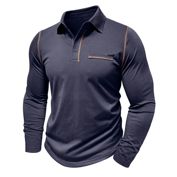 SHTXOZHI Mens Long Sleeve Athletic Golf Shirts Button Casual Business Work Collared Shirt Tops
