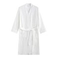 thumbnail image 1 of SHTXOZHI Mens Long Sleeve Robes Adjustable Tie Belt Bathrobe V-Neck Spa Robe Winter Textured Sleepwear with Pocket, 1 of 4