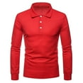 thumbnail image 1 of SHTXOZHI Mens Long Sleeve Shirt Button Collared Golf T-Shirt Business Work Casual Shirts, 1 of 6