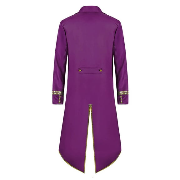 SHTXOZHI Mens Medieval Steampunk Tailcoat Halloween Vintage Jacket Button Down Trench Coat