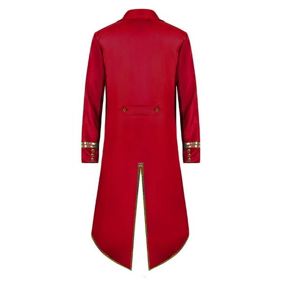SHTXOZHI Mens Medieval Steampunk Tailcoat Halloween Vintage Jacket Button Down Trench Coat