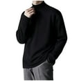 thumbnail image 1 of SHTXOZHI Mens Mock Neck Undershirts Long Sleeve Basic Layering Shirts Solid Color Fall Winter Tops, 1 of 7