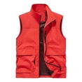 thumbnail image 1 of SHTXOZHI Mens Plus Size Breathable Outerwear Vests Sleeveless Solid Color Layering Casual Jackets with Pockets, 1 of 9