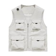 thumbnail image 1 of SHTXOZHI Mens Plus Size Outerwear Vests Sleeveless Breathable Cargo Jackets Casual Work Hiking Tops with Multi-Pockets, 1 of 9