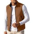 thumbnail image 1 of SHTXOZHI Mens Plus Size Zippered Vests Sleeveless Breathable Jackets Casual Outdoor Travel Tops with Zipped Pockets, 1 of 9