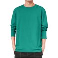 thumbnail image 1 of SHTXOZHI Mens Pullover Sweatshirts Long Sleeve Crewneck Casual Tops Solid Color Basic Shirts, 1 of 6