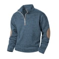 thumbnail image 1 of SHTXOZHI Mens Quarter Zip Sweatshirts Casual Long Sleeve Stand Collar Fall Winter Pullover Tops, 1 of 4