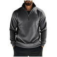 thumbnail image 1 of SHTXOZHI Mens Quarter Zip Sweatshirts Fleece Lined Long Sleeve Casual Pullover Lightweight Golf Shirts, 1 of 7